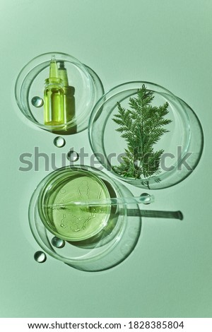 Abstract cosmetic laboratory. Chemical laboratory research. Nature cosmetics.