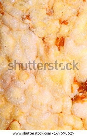 Healthy food nutrition. Corn cake texture background