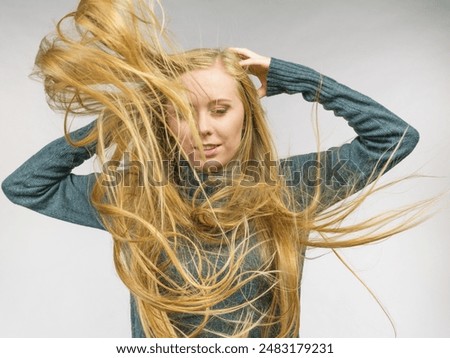Similar – Image, Stock Photo Hair flying around