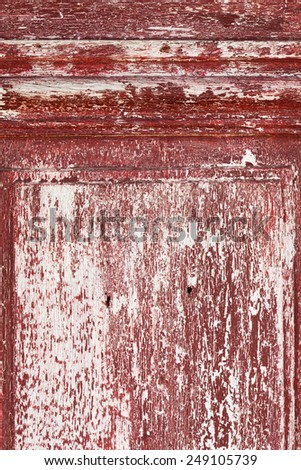 Architectural detail. Closeup of old wooden plank as background or texture.