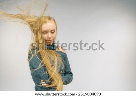 Similar – Image, Stock Photo Hair flying around