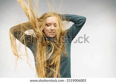 Similar – Image, Stock Photo Hair flying around