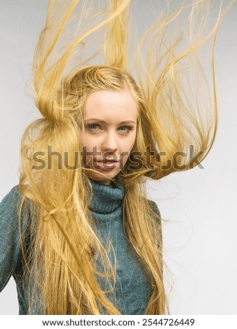 Similar – Image, Stock Photo Hair flying around