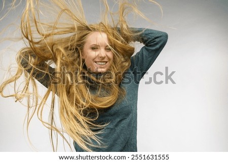 Similar – Image, Stock Photo Hair flying around
