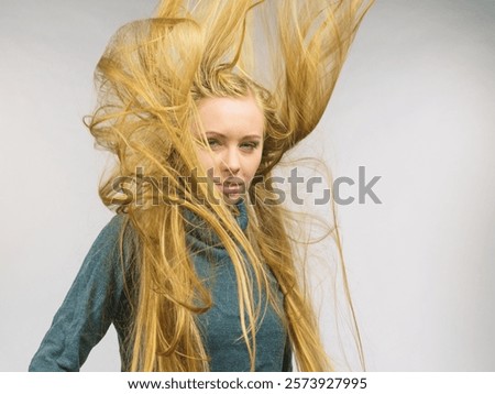 Similar – Image, Stock Photo Hair flying around
