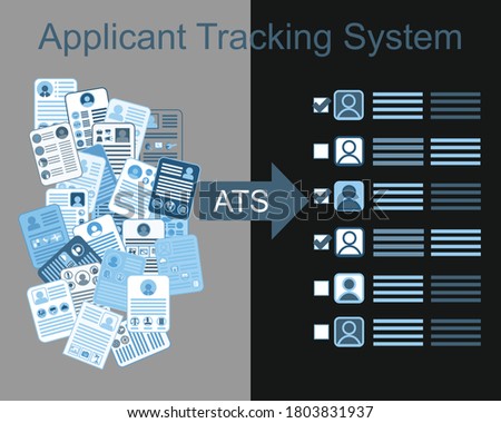 how applicant tracking system (ATS) works vector