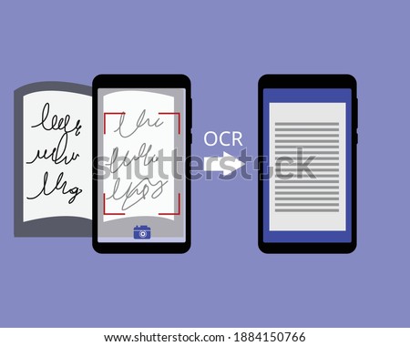 Optical Character Recognition (OCR) application  to convert handwritten to text vector