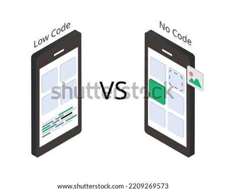 compare the difference of low code and No Code Development Platform 