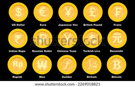 symbol of the currency of all countries