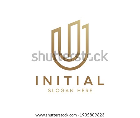 Initial letter U logo template suitable for businesses and product names. This stylish logo design could be used for different purposes for a company, product, service or for all your ideas.