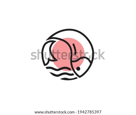 Fish logo template suitable for businesses and product names. This stylish logo design could be used for different purposes for a company, product, service or for all your ideas.