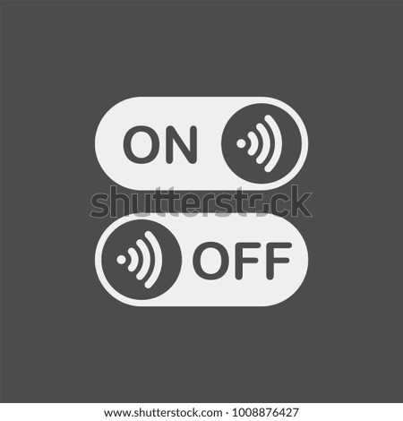 Wifi on off flat vector icon