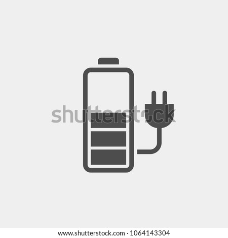 Battery charge flat vector icon