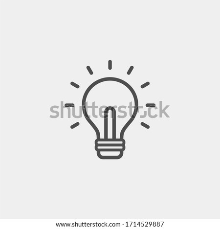 Bulb flat vector icon. Idea flat vector icon