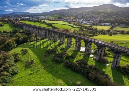 Craig More Viaduct linking North and South of Ireland by train. Сток-фото © 