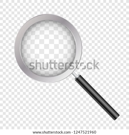 Magnifying glass isolated on transparent background. vector illustration.