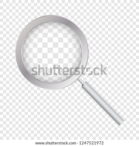 Magnifying glass isolated on transparent background. vector illustration.