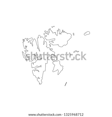 Map of Svalbard - Norway Vector Illustration