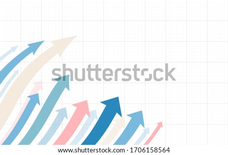 Financial Arrow Graphs on a white background