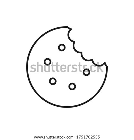 Bite biscuits icon. Simple illustration of bite biscuits vector icon for web