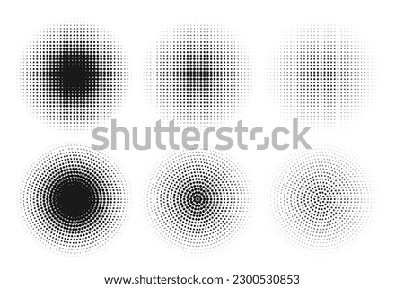 Abstract grunge halftone circles textured background design