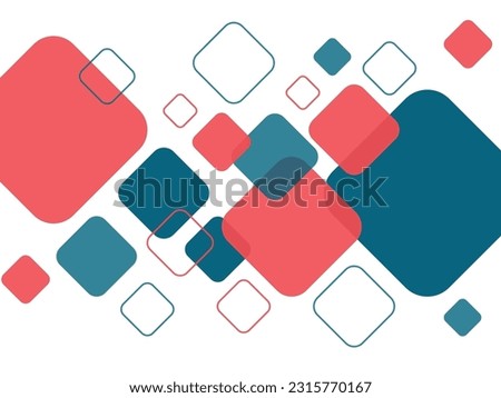 Overlapping Rounded Squares Gradient Layout Cover. Minimalist Creative Design Concept Background
