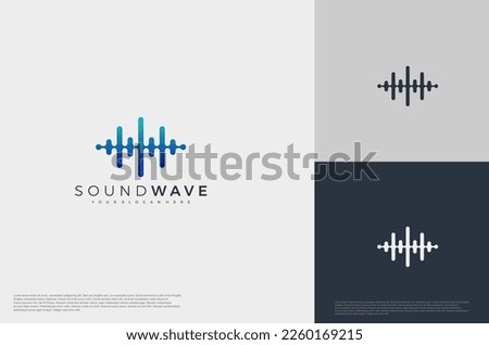 Music sound waves symbols. Audio icon, voice equalizer pulse element idea. Modern creative logo vector template.