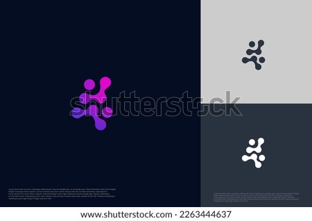 Abstract connecting global technology logo designs template, symbol template