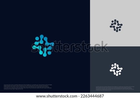 Abstract connecting global technology logo designs template, symbol template