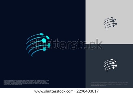 Abstract connecting circuit technology logo designs template, symbol template