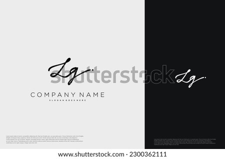 Initial Letter LG Logo monogram typography for business name. Vector logo inspiration
