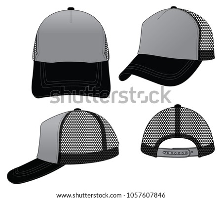 trucker mesh hat template