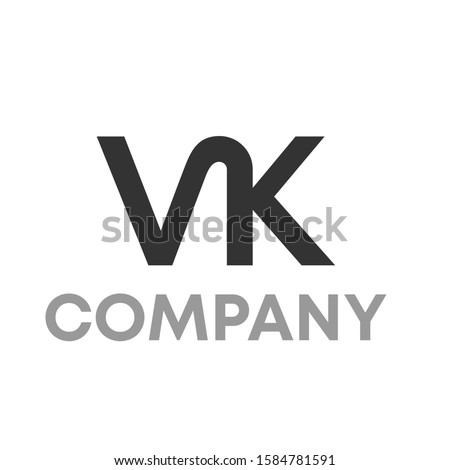 vk logo icon design template sign