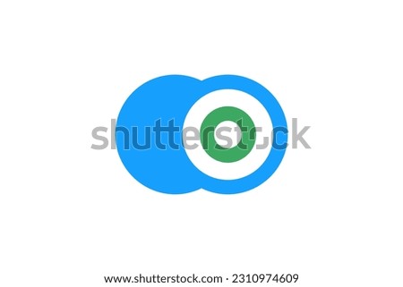 two round focus Logo Design Vector Sign 