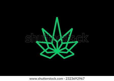 Cannabis Logo Design Vector Sign 