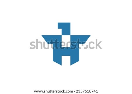 H1 Logo Design Vector Sign 