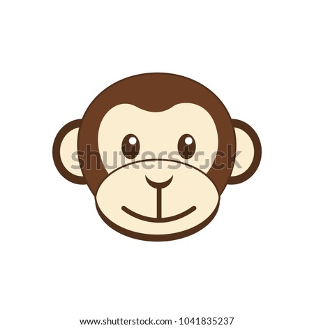 Monkey Head icon vector