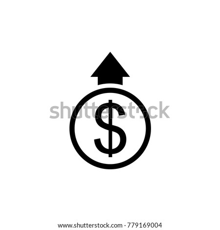 Money increases icon vector