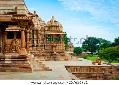 Devi Jagdambi Temple, dedicated to Parvati, Western Temples of Khajuraho. Unesco World Heritage Site. Popular amongst tourists all over the world.