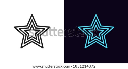 Outline star icon. Linear superstar sign with editable stroke, award. Glamour celebrity, starry shape, fashion party, bright popularity. Vector icon, sign, symbol for UI and Animation