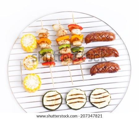 summer garden party with grilled food