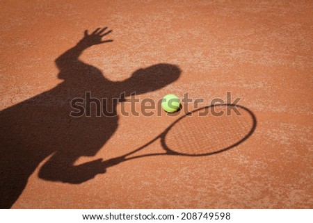 shadow , tennis background