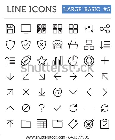 Vector line icons for professional developers - 