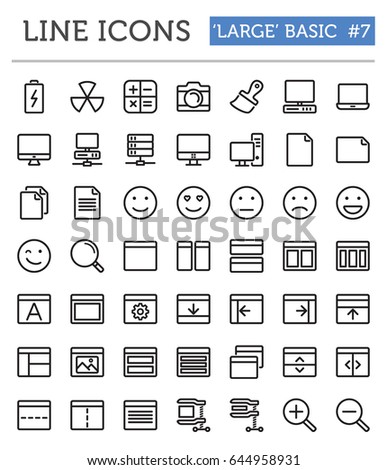 Vector line icons for professional developers - 
