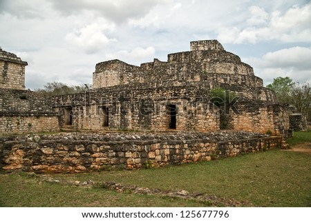 Ek Balam in the yucatan is a recently discovered Maya city lost in the jungle archaeological sites.