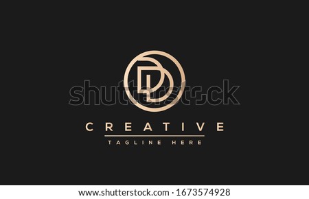 Modern unique creative letter D logo design, Minimal line D initial based vector icon.