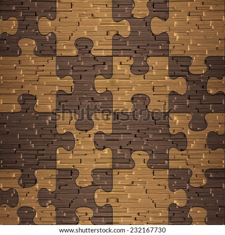Abstract paneling pattern - seamless background - wooden puzzles - bronze tint