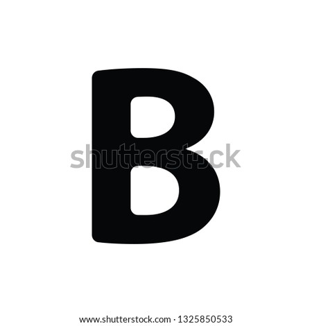 Simple Black Greek fraternity alphabet Symbols sign capital letter : Β β Beta vector illustration