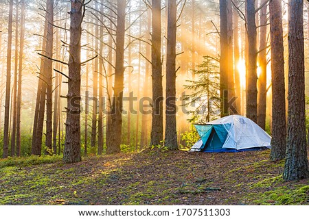 Similar – Image, Stock Photo camping tent mountain