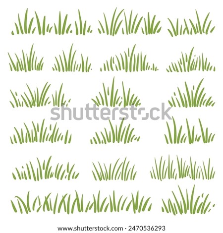 grass cartoon green shrubs bush drawing sketch